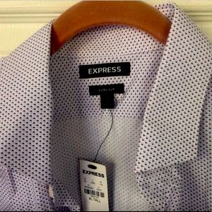 Express Dress shirt 17 1/2 neck XL tall new with tags extra slim fit